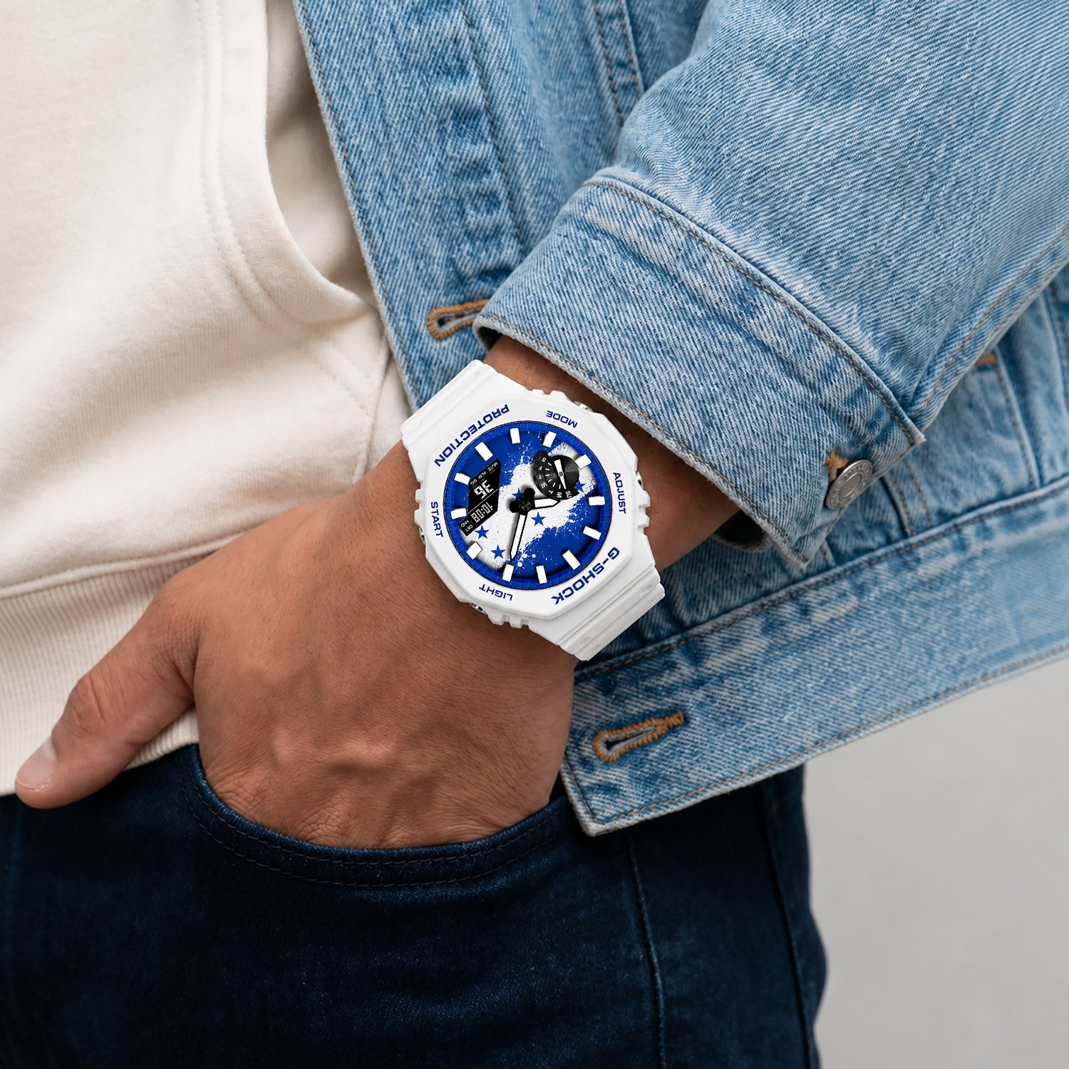Custom Honduras flag Casio G-Shock on the wrist, by IFL Watches