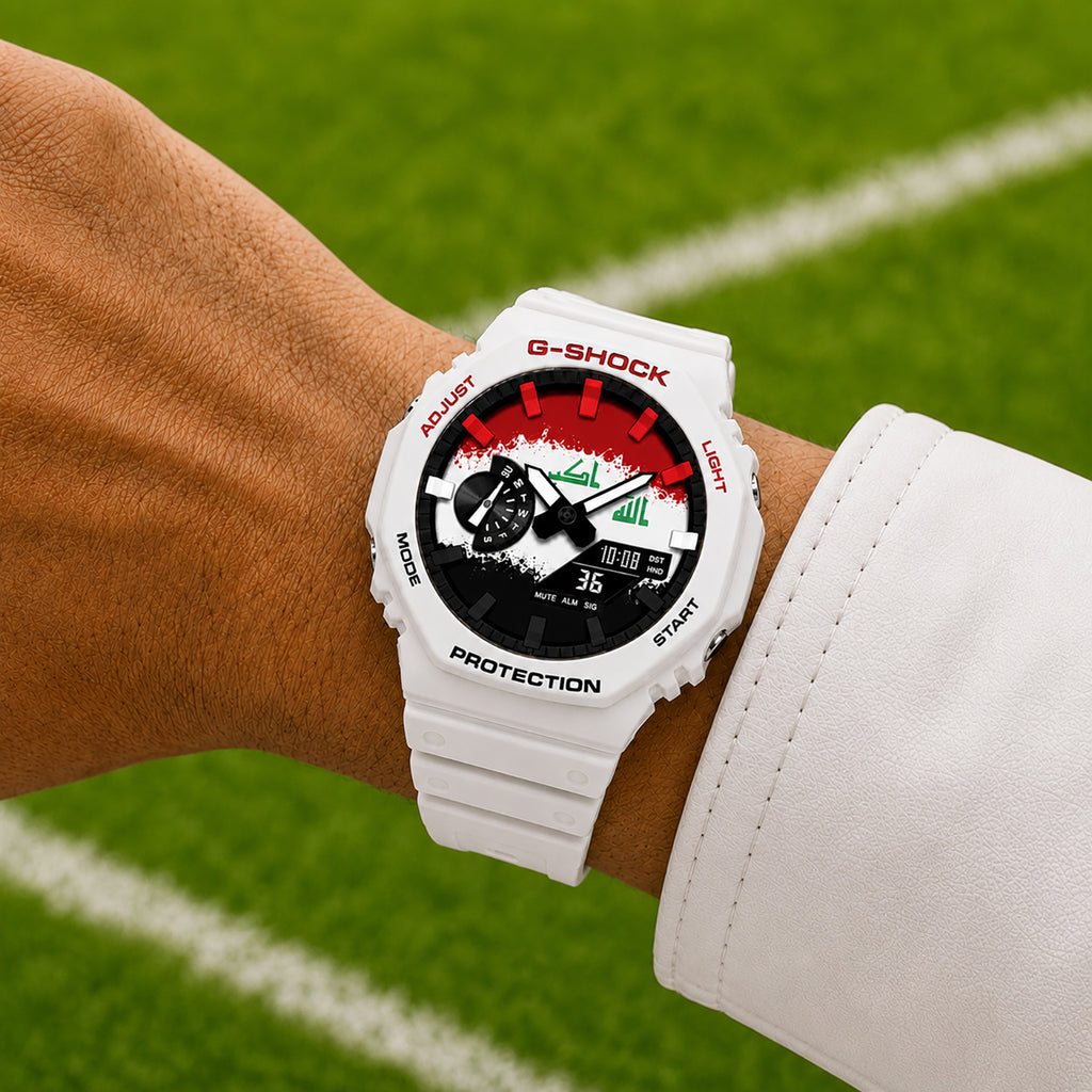 Custom Iraq flag G-Shock wristwatch by IFL Watches