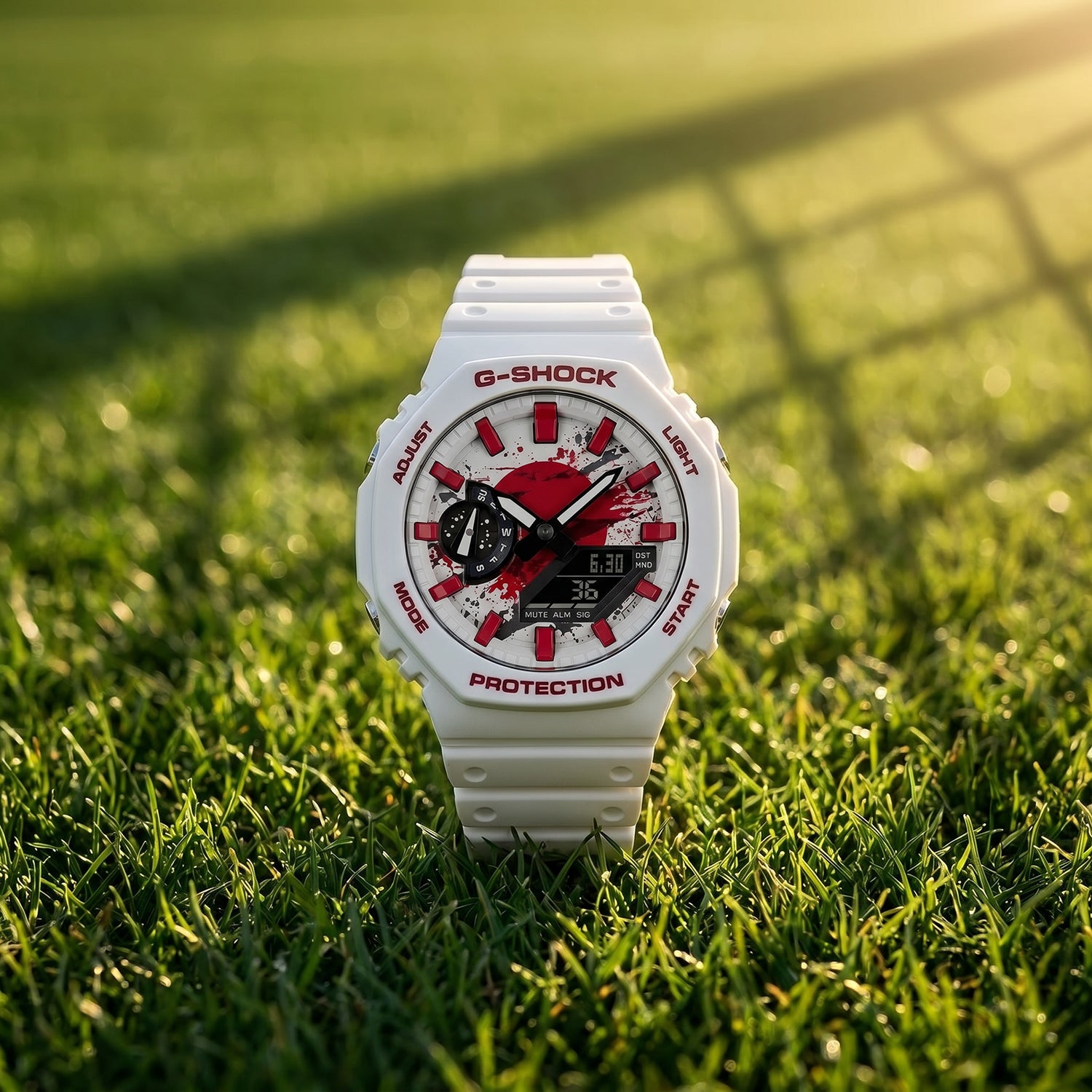 G-SHOCK デジタル腕時計 ホワイト/レッド Casio G-Shock Japan – Nations Series – IFL Watches