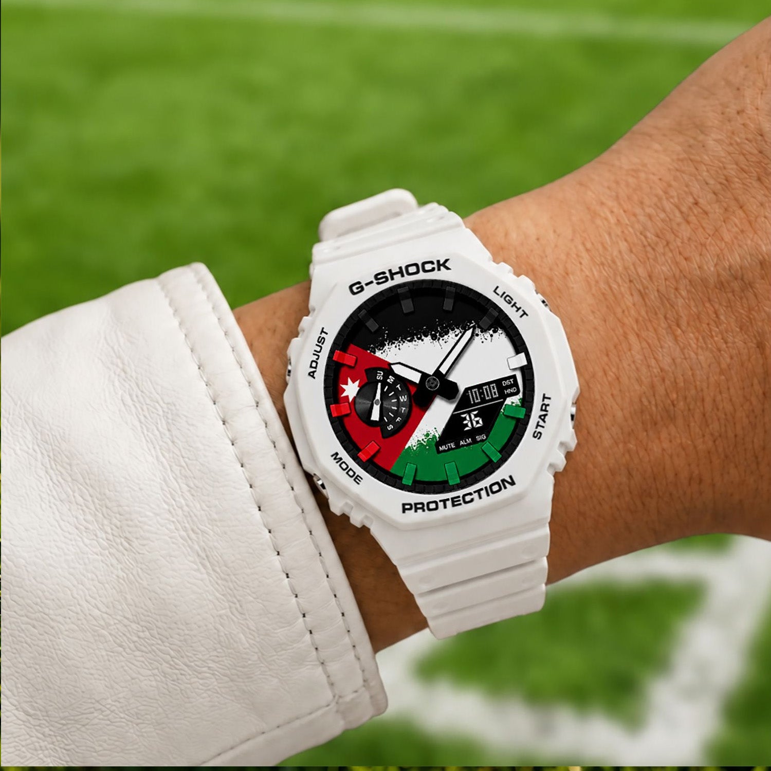 Casio G-Shock Jordan flag dial watch, customized by IFL Watches