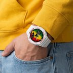 Custom Senegal flag Casio G-Shock on the wrist, by IFL Watches