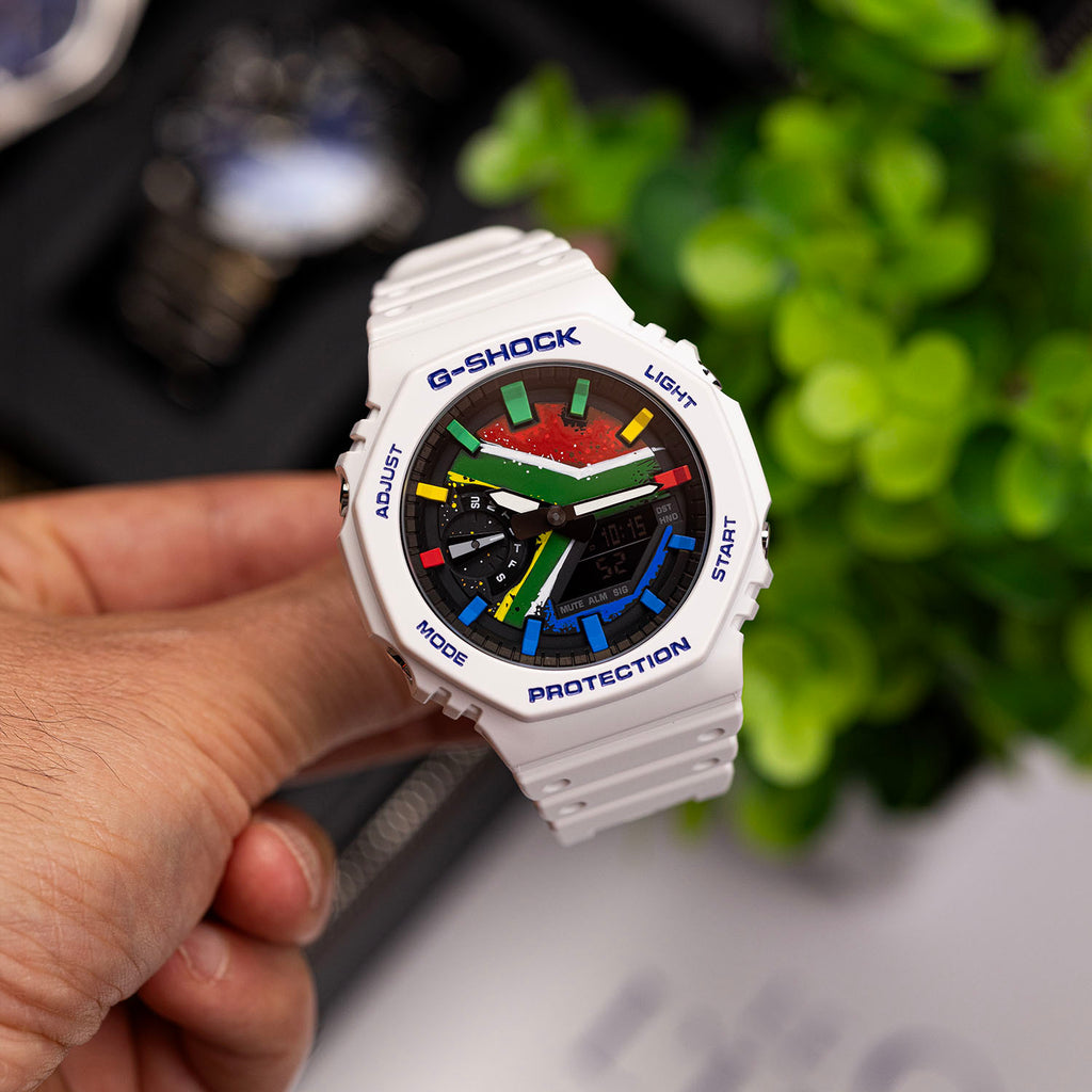 Casio G-Shock South Africa — South Africa flag custom G-Shock, lifestyle image by IFL Watches