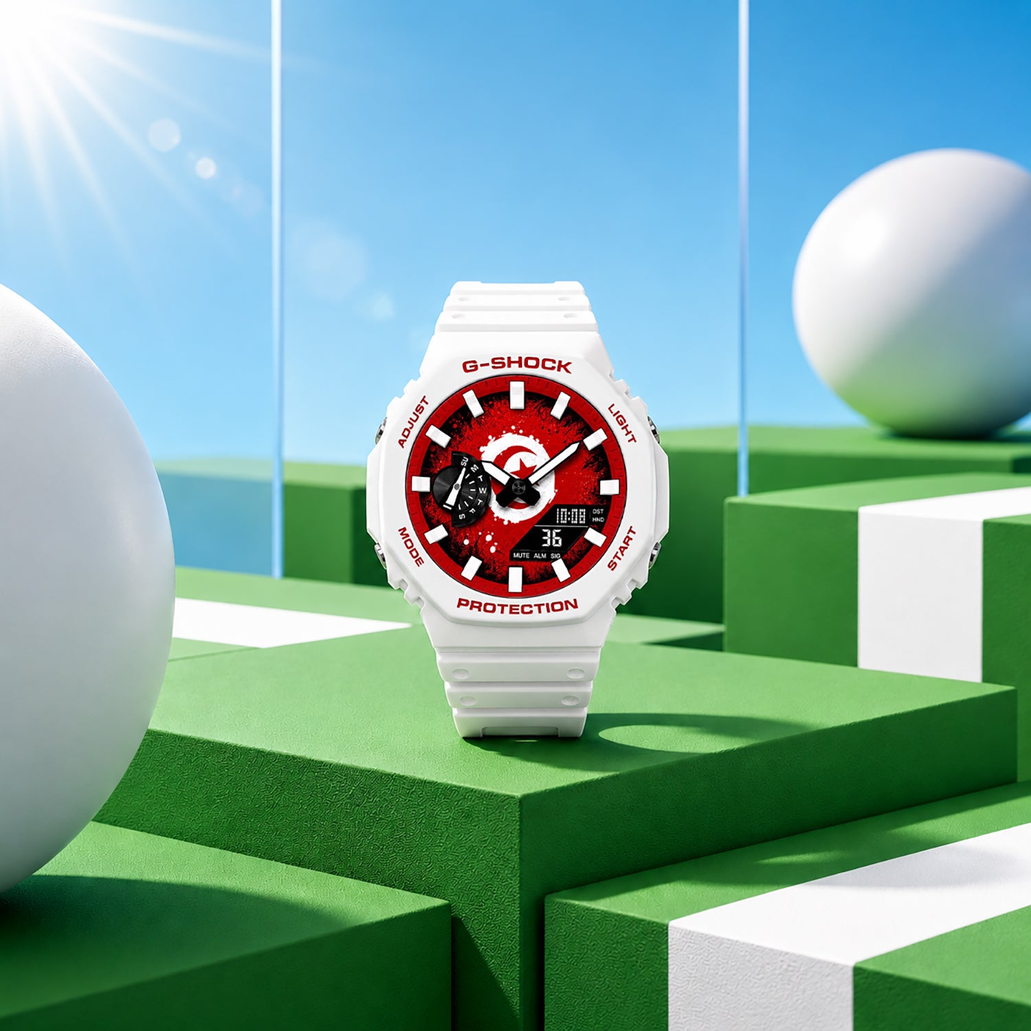 Custom Tunisia flag G-Shock wristwatch by IFL Watches