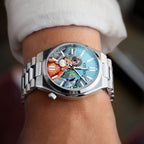 Citizen Tsuyosa Punch — Hand-painted custom Citizen Tsuyosa Automatic featuring a baby snow monkey holding his orange stuffed orangutan plushie inspired by the true story of Punch from Ichikawa City Zoo, a bespoke timepiece by IFL Watches