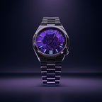 La Féline Concept – Hand-painted custom Citizen Tsuyosa 37mm with UV-reactive panther artwork, a bespoke timepiece by IFL Watches