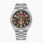 Citizen Tsuyosa Calavera Nocturna – Hand-painted custom Día de los Muertos sugar skull dial on 40mm stainless steel case, limited edition by IFL Watches