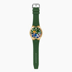 Citizen Tsuyosa Strap – Green FKM strap fitted to the hand-painted Future Fury Concept by IFL Watches