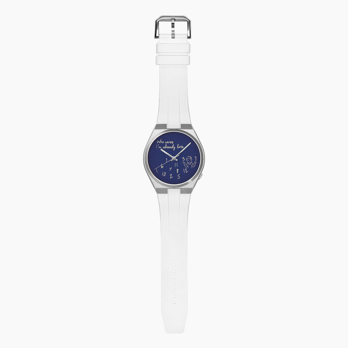 Citizen Tsuyosa Strap – White FKM strap fitted to the hand-painted Tsuyosa Who Cares Concept by IFL Watches