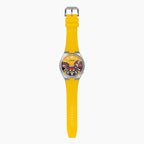 Citizen Tsuyosa Strap – Yellow FKM strap fitted to the hand-painted Wise Guys Concept by IFL Watches