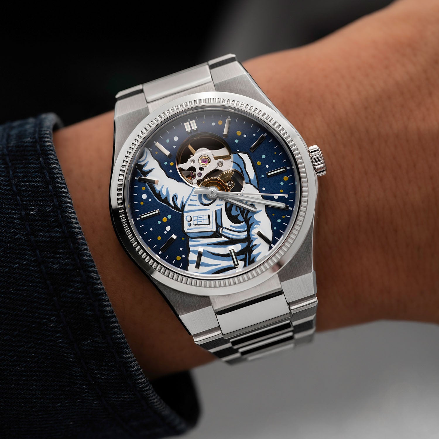 Festina Astronaut – Hand-painted customized Festina F20053 featuring cosmic space artwork, exclusive collaboration timepiece by IFL Watches
