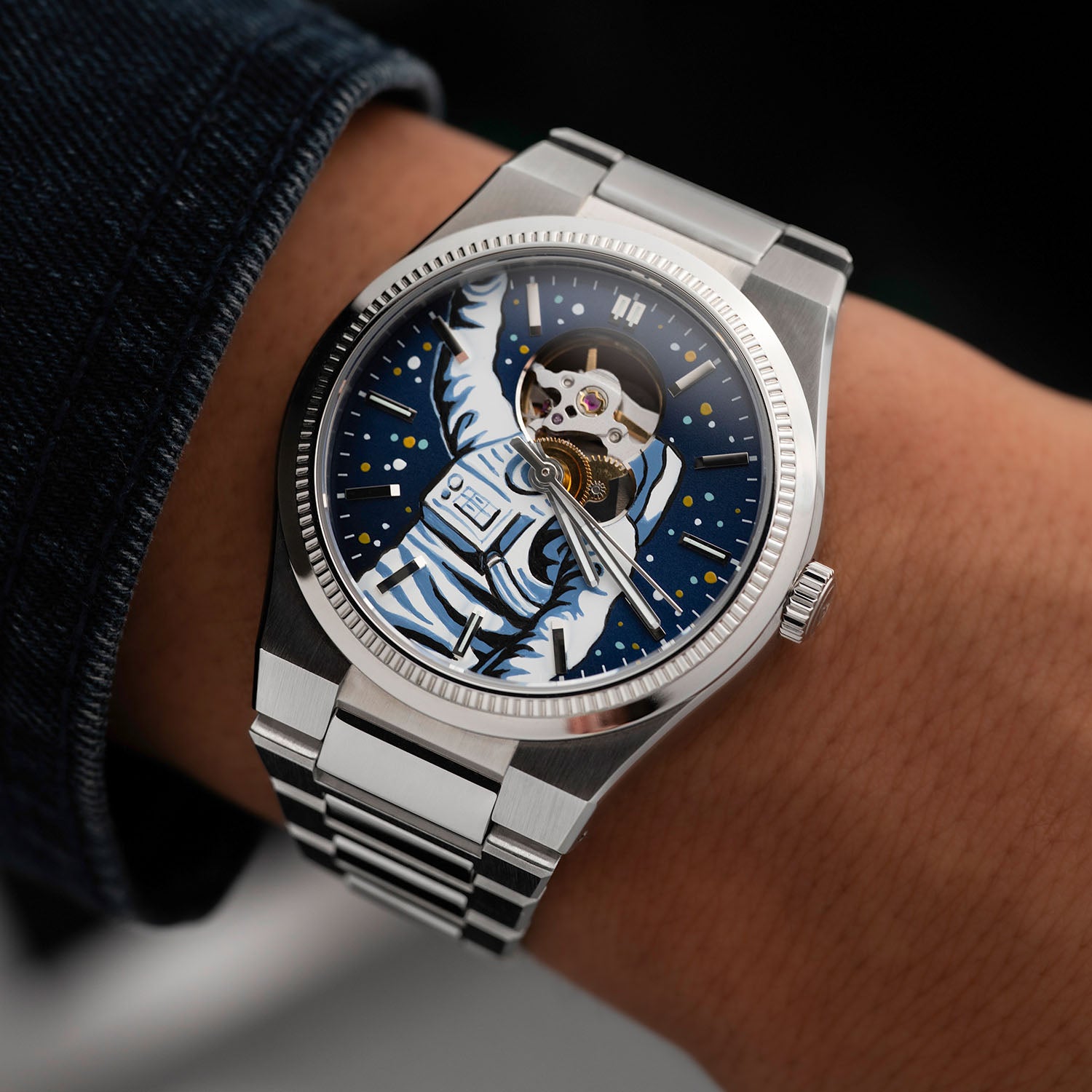 Festina Astronaut – Hand-painted customized Festina F20053 featuring cosmic space artwork, exclusive collaboration timepiece by IFL Watches