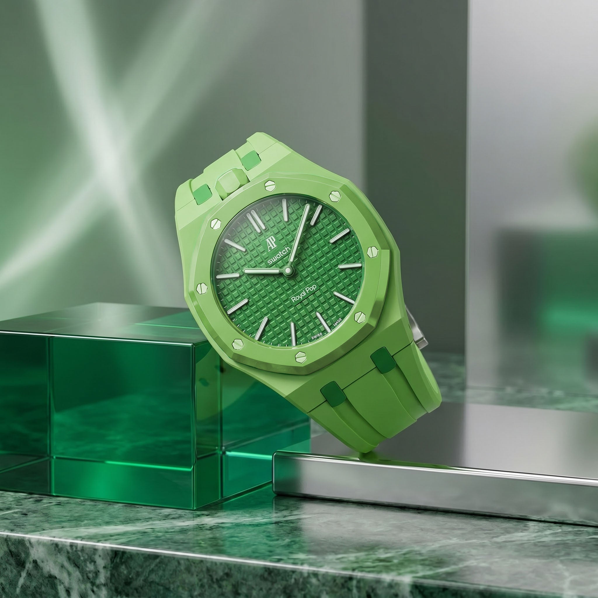 Green Eight Swatch x AP Royal Pop Rubber Case-Strap – IFL Watches