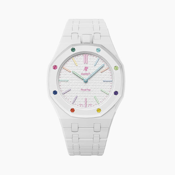 Huit Blanc Swatch x AP Royal Pop Ceramic Case-Strap – IFL Watches