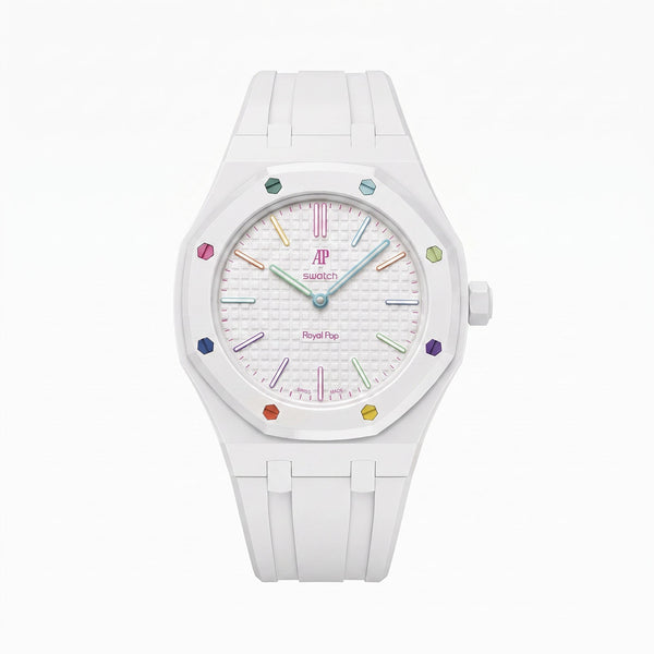 Huit Blanc Swatch x AP Royal Pop Rubber Case-Strap – IFL Watches