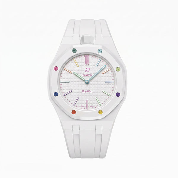 Huit Blanc Swatch x AP Royal Pop Rubber Case-Strap – IFL Watches