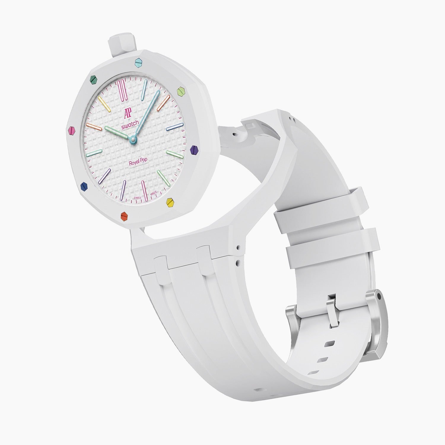 Huit Blanc Swatch x AP Royal Pop Rubber Case-Strap – IFL Watches