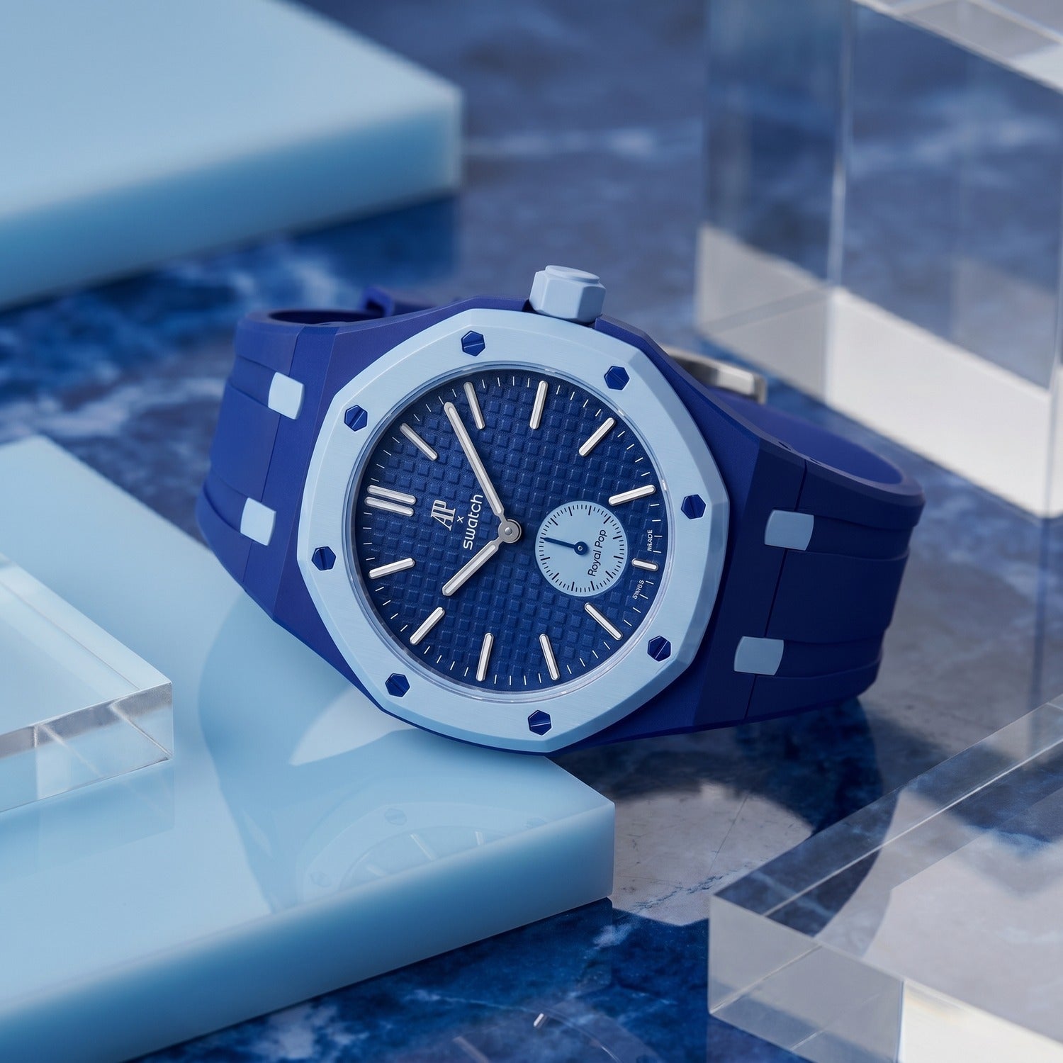 Lan Ba Swatch x AP Royal Pop Rubber Case-Strap – IFL Watches