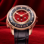 Lucky Harvey Sic Bo Red — Front view on a red felt casino table, available at IFL Watches.