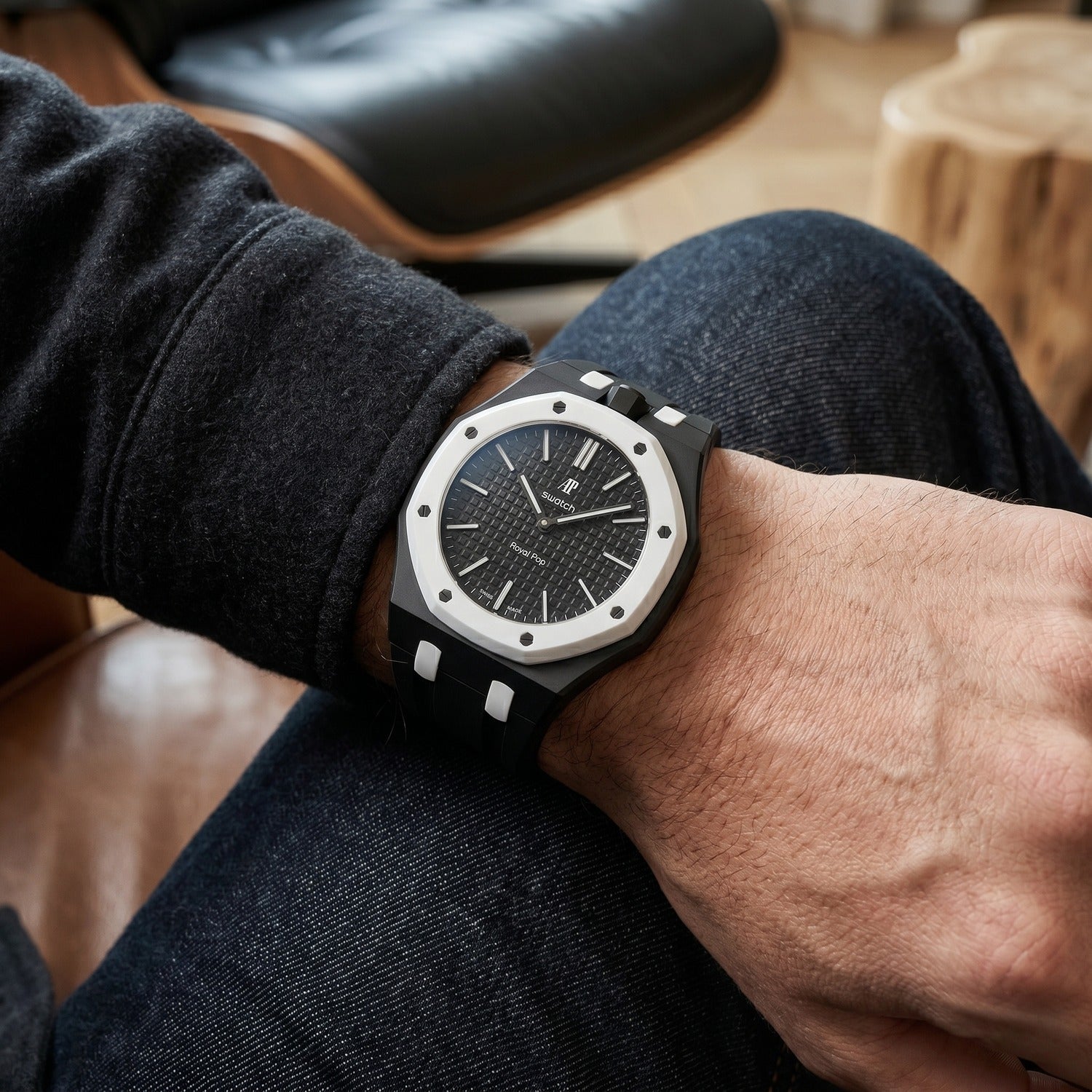 Ocho Negro Swatch x AP Royal Pop Rubber Case-Strap – IFL Watches