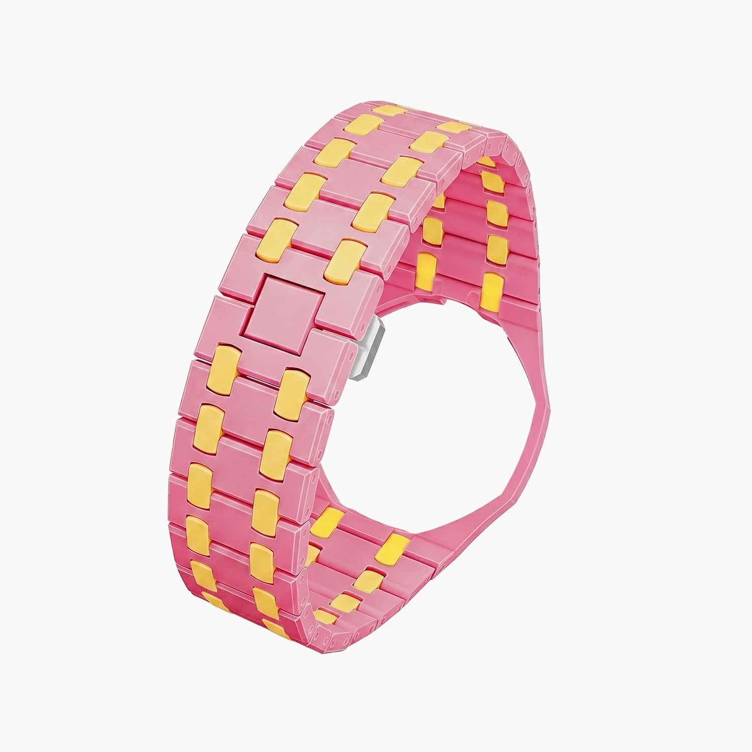 ロイヤルポップ　スウォッチ　Swatch ピンク　イエロー　　Otg Roz OTG Roz Swatch x AP Royal Pop Bioceramic Case-Strap Pink – IFL Watches