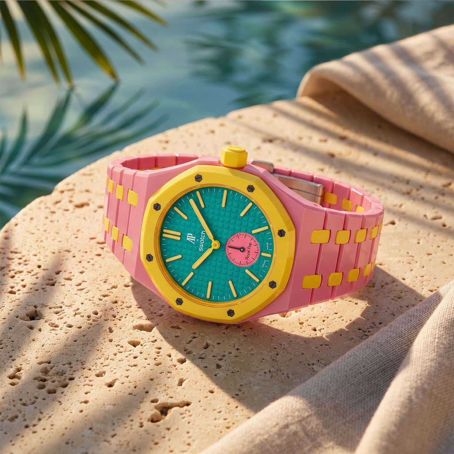 OTG Roz Swatch x AP Royal Pop Ceramic Case-Strap Pink – IFL Watches