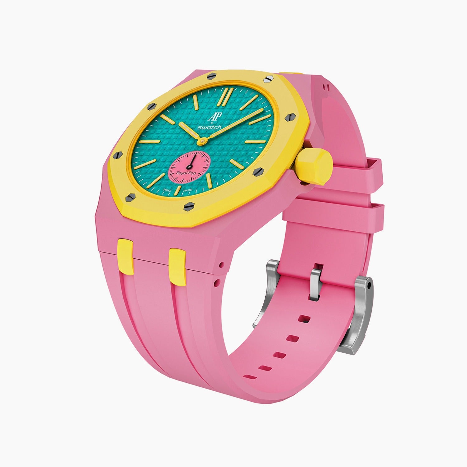 OTG Roz Swatch x AP Royal Pop Rubber Case-Strap – IFL Watches