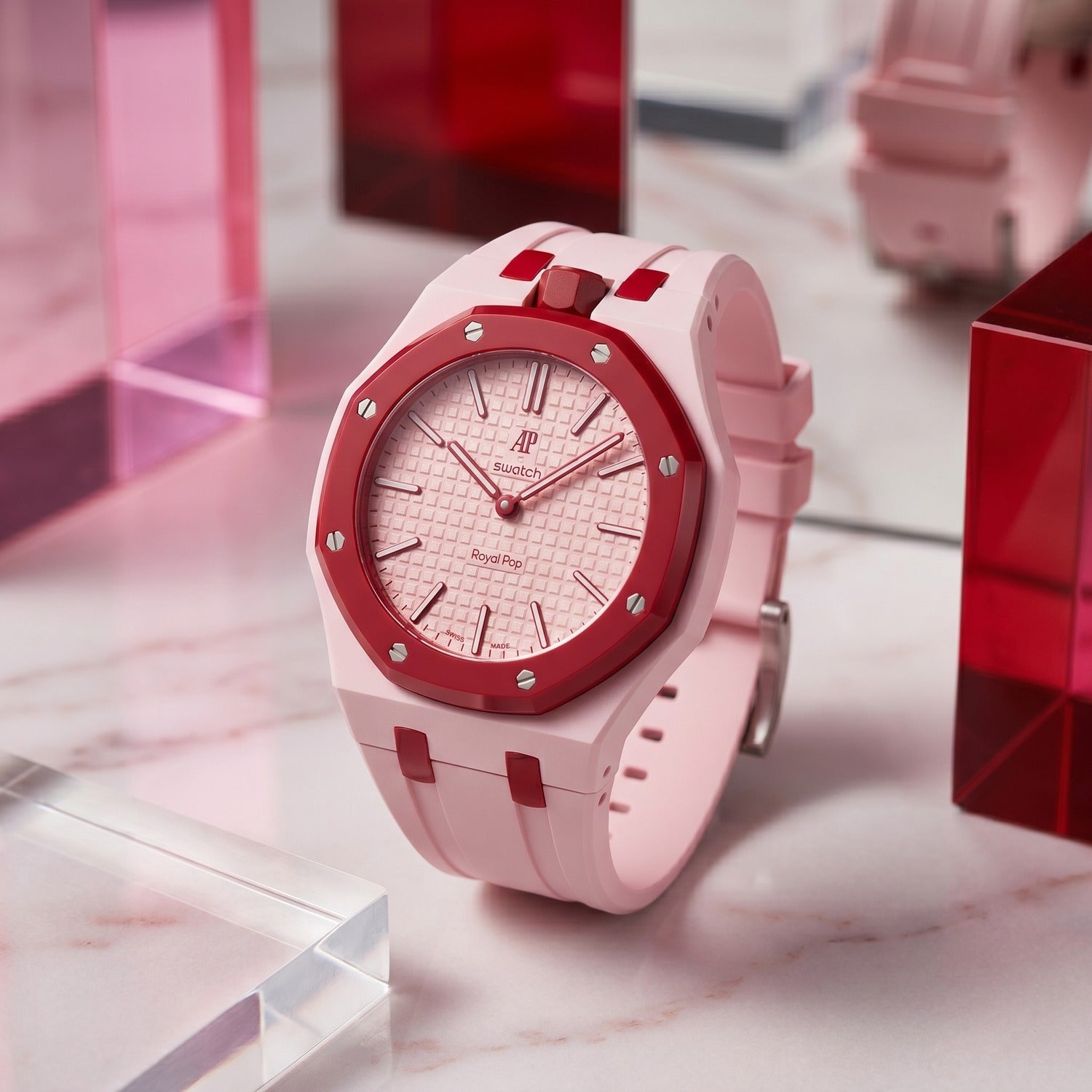 Otto Rosso Swatch x AP Royal Pop Rubber Case-Strap – IFL Watches