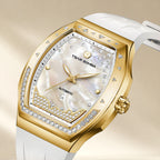 Tsar Bomba Lumina White Gold — Close angled view of the lab-grown diamonds across the dial, available at IFL Watches.
