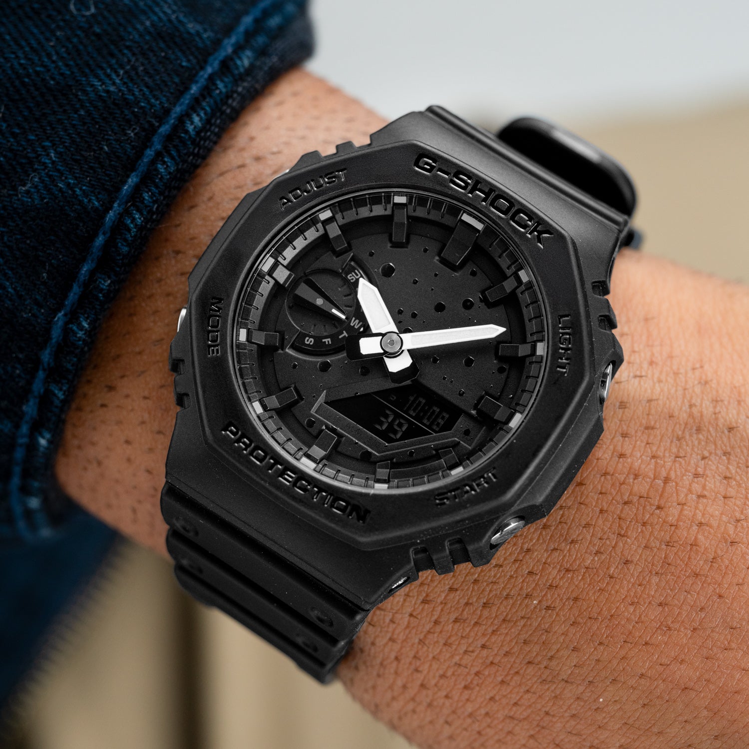G-Shock CasiOak Blackout Watch – Hand-Painted Custom Dial in Black