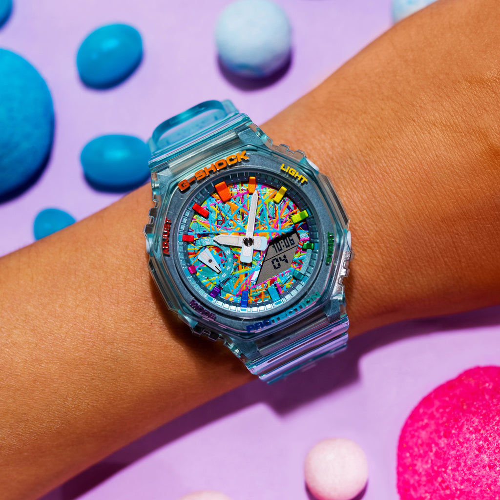 新品 echo & Synchro jelly G-Shock CasiOak Cerulean Swirl – Limited Edition – IFL Watches