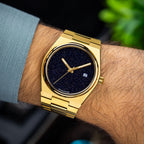 Aventurine Gold Concept – Custom natural aventurine stone dial on gold-tone stainless steel watch, bespoke timepiece by IFL Watches