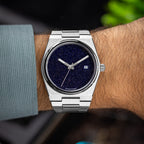 Aventurine Steel Concept – Custom natural aventurine stone dial on stainless steel watch, bespoke timepiece by IFL Watches