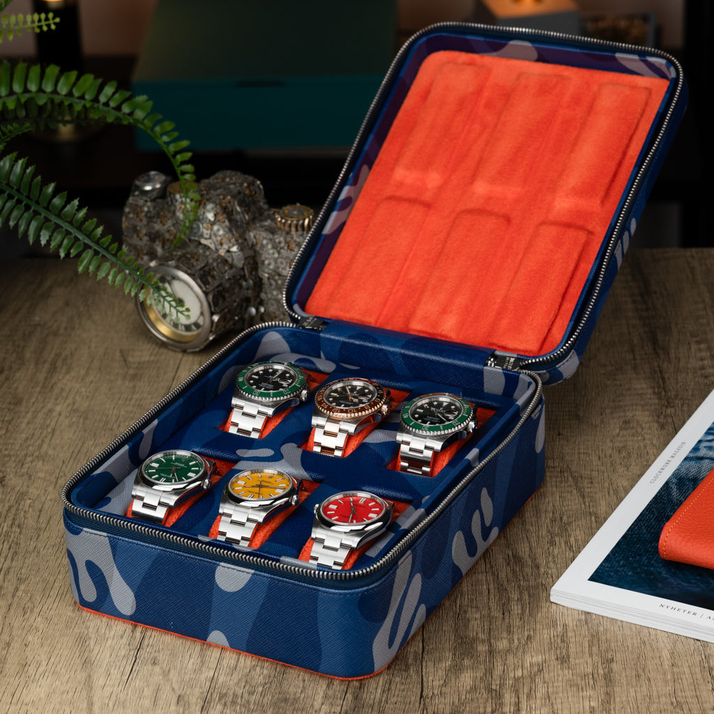 Blue Camo Watch Box – 6 Watches – IFL Watches