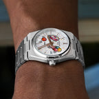 PRX Dialicious Concept – hand-painted custom Tissot PRX 35mm watch with candy-themed artwork, limited edition by IFL Watches.