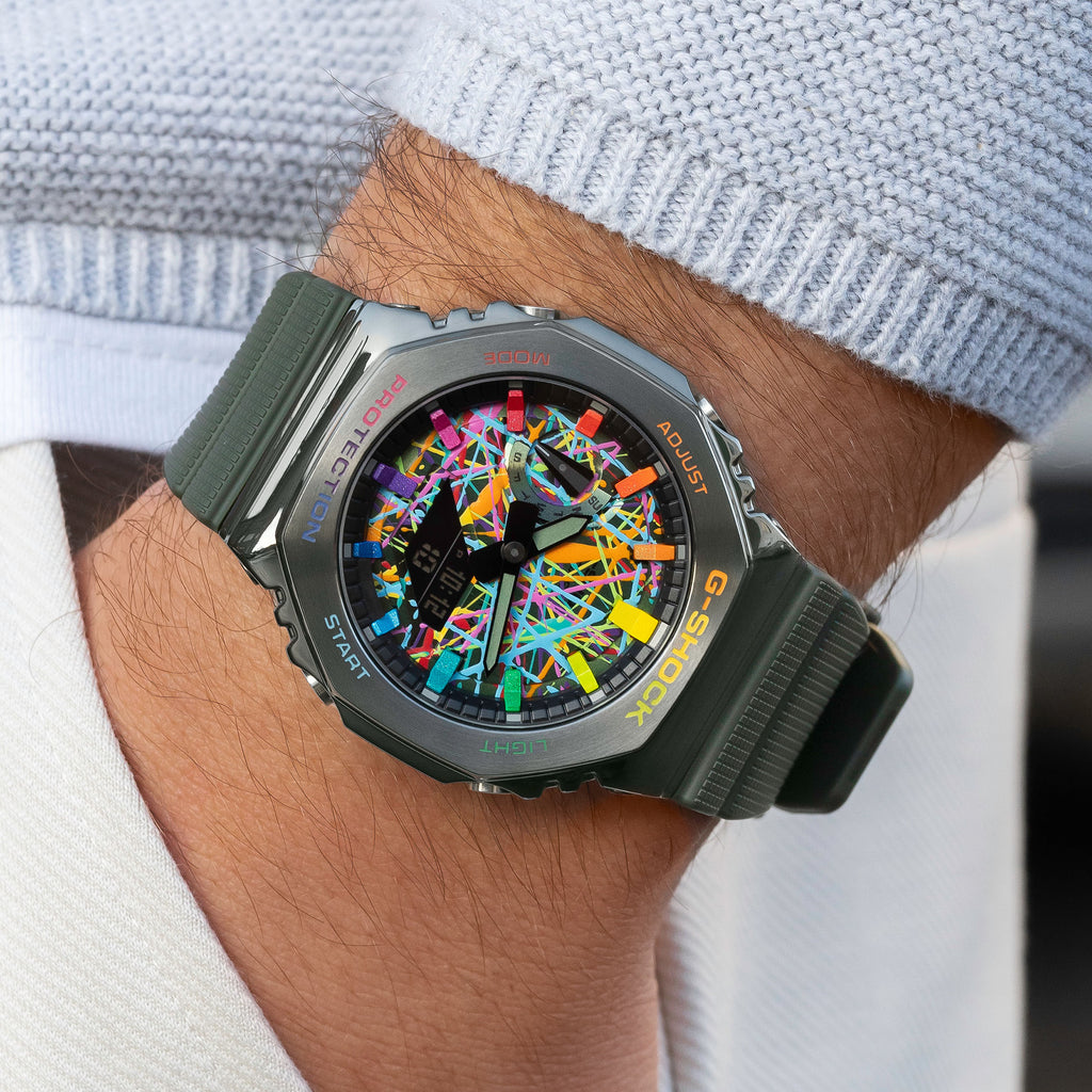 G-Shock CasiOak Green Freak Rainbow