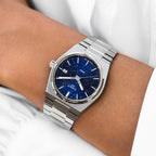 PRX Midnight Sky Concept – hand-painted custom Tissot PRX Blue Dial 35mm watch with abstract artwork, limited edition by IFL Watches.