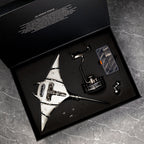Mecha Ray White — the pre-assembled version in its presentation case with stand column and parts tray, motorised metal sculpture by IFL Watches.