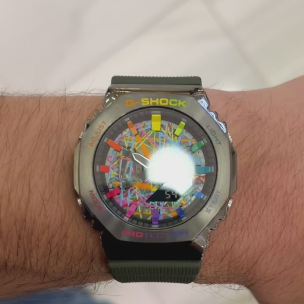 G-Shock CasiOak Green Freak Rainbow