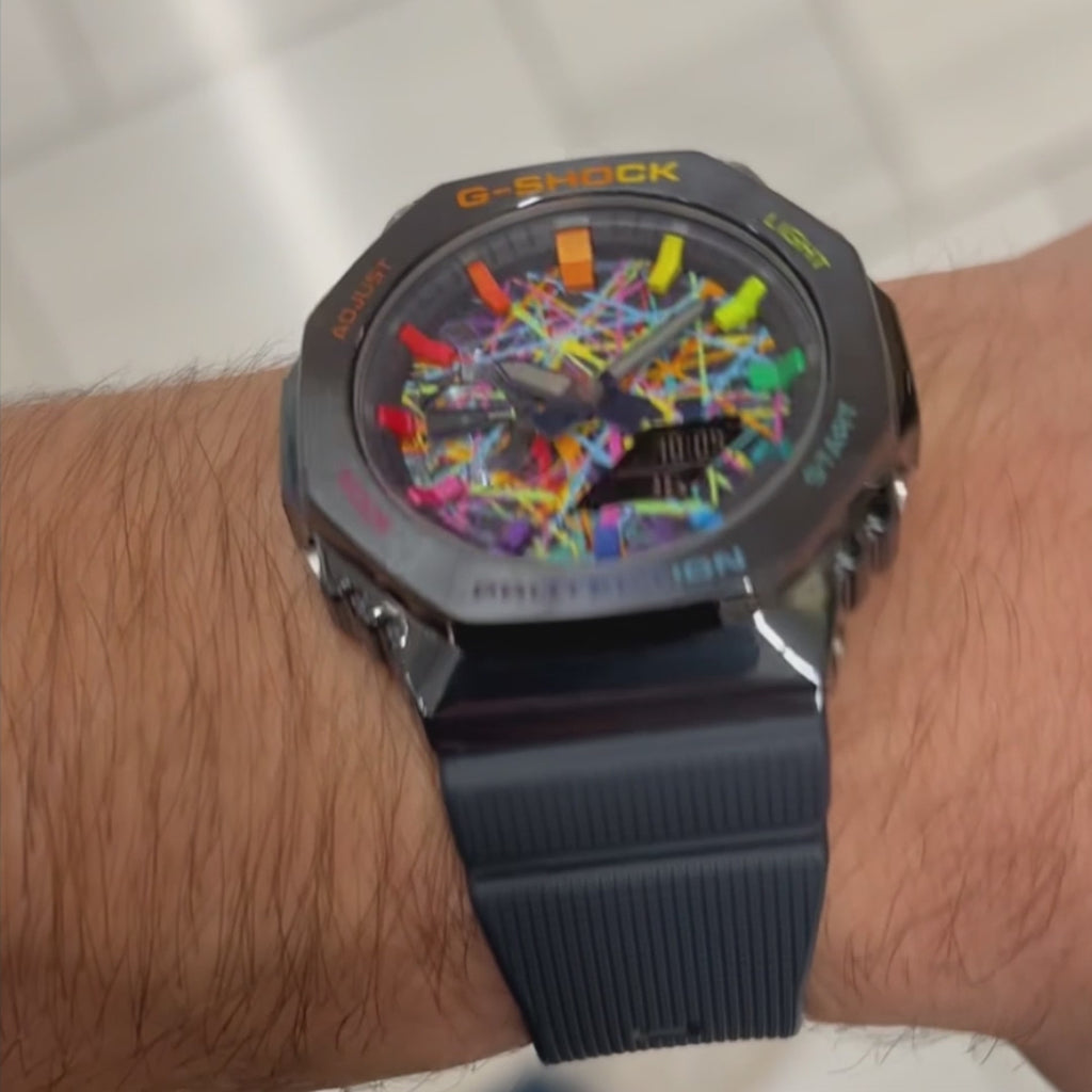 G-Shock CasiOak Blue Freak Rainbow