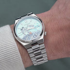 Free Willie Concept – Exclusive hand-painted Steamboat Willie artwork customized on Citizen Tsuyosa Automatic. 